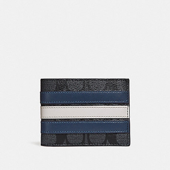 Coach Signature Slim Billfold Wallet - Picture 1 of 2